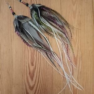 kolczyki z piór Wild Turkey z kolorem