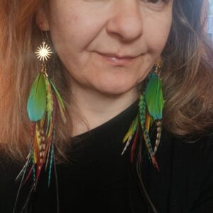 kolczyki z piór Gwiezdny pył