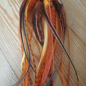 Alternative view of kolczyki z piór Jungle orange