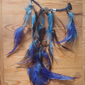 podwójna spinka z piór Błękitny Triskelion