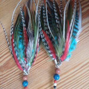 kolczyki z piór Zapach dzikiej łąki