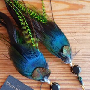 kolczyki z piór Luxury night