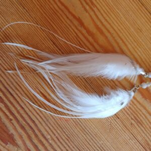 Alternative view of kolczyki z piór  Small White