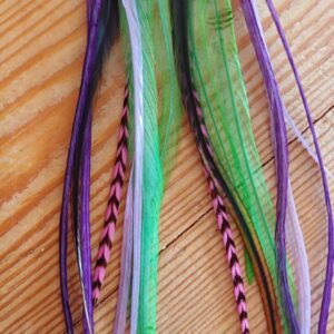 Alternative view of kolczyki z piór Smukłe Fiołki